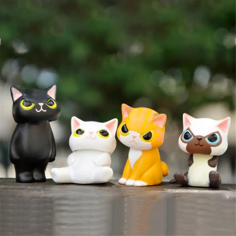 

Funny Home Decor Kitten Ornaments With Headgear Desktop Decoration Room Decoration Kid's Birthday Gift Cat Ornaments