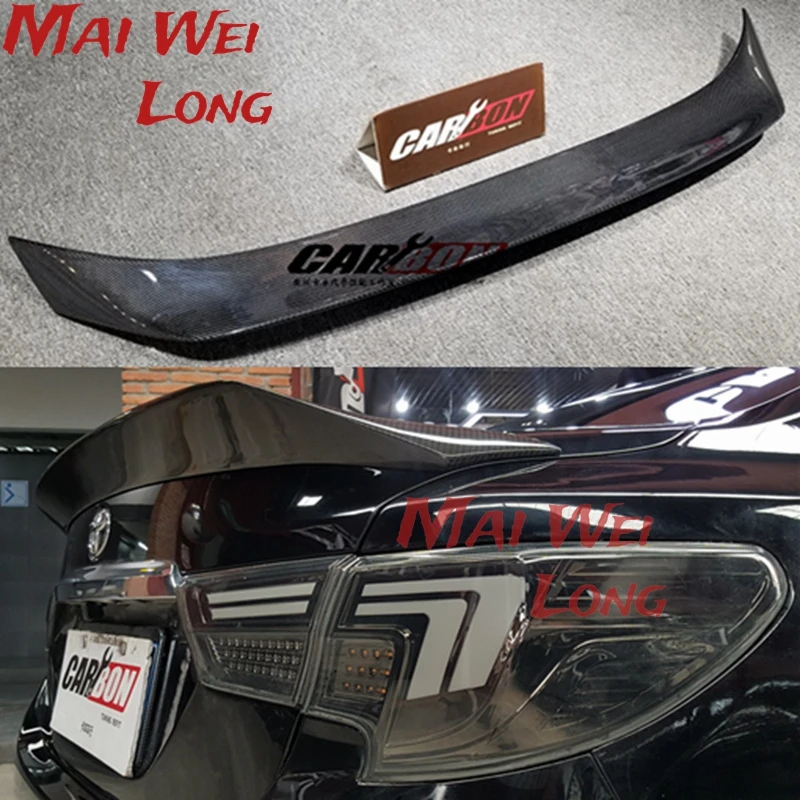 

For Toyota Mark X REIZ spoiler 2010-2017 year glossy carbon fiber rear wing K style Accessories
