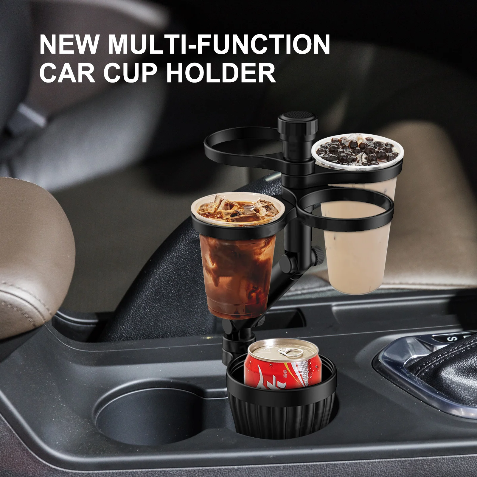 

Car Cup Extension Tray Multifunction Car Cup Holder With Aromatherapy Function Large Capacity Car Mount Organizer With Tray
