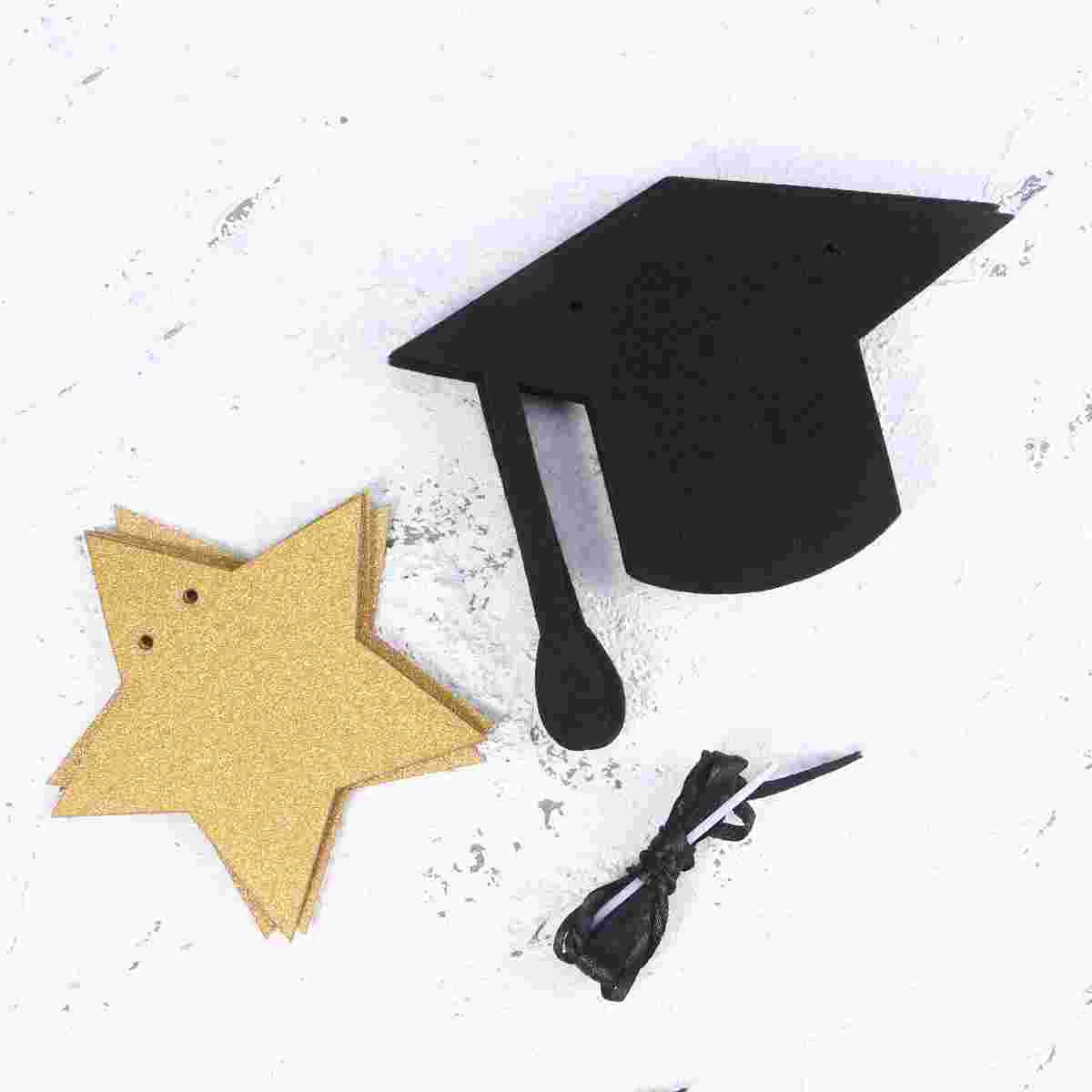

Graduation Party Banner Bachelor Pentagram Black and Bunting Graduation Party Photo Prop Wedding Birthday Party Flag