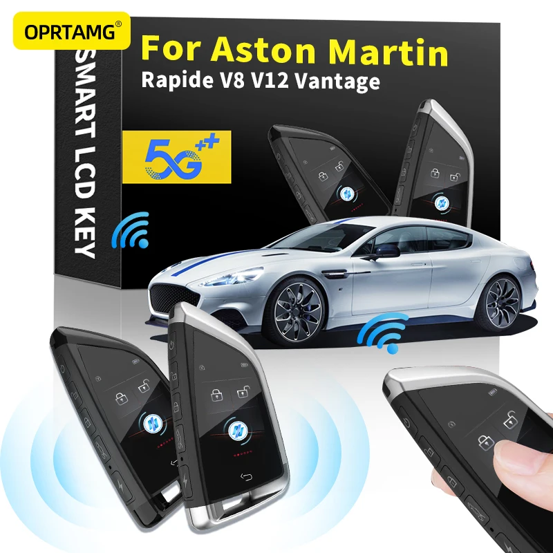 

Брелок для ключей Aston Martin Rapide V8 V12 Vantage Smart LCD, модифицированный автомобильный смарт-ключ с ЖК-дисплеем, дистанционный смарт-ключ для автомобил...