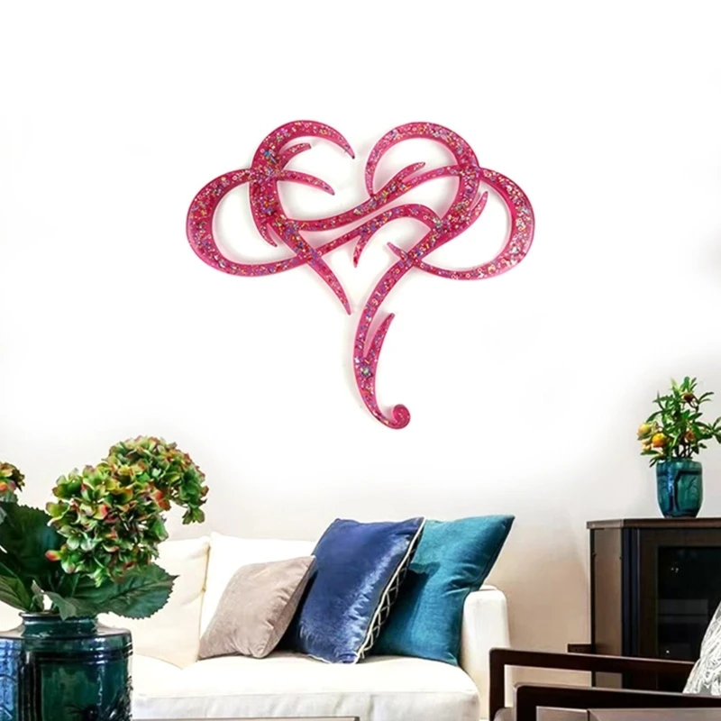 Полустереоскопические настенные украшения в форме сердца форма для клея