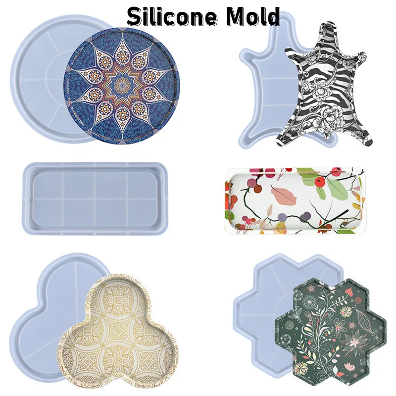 

Silicone Round Tray Mold Epoxy Oval Storage Coaster Mold DIY Ceramic Clay Casting Tool Cup Mat Home Decor Epoxy Resin Molds