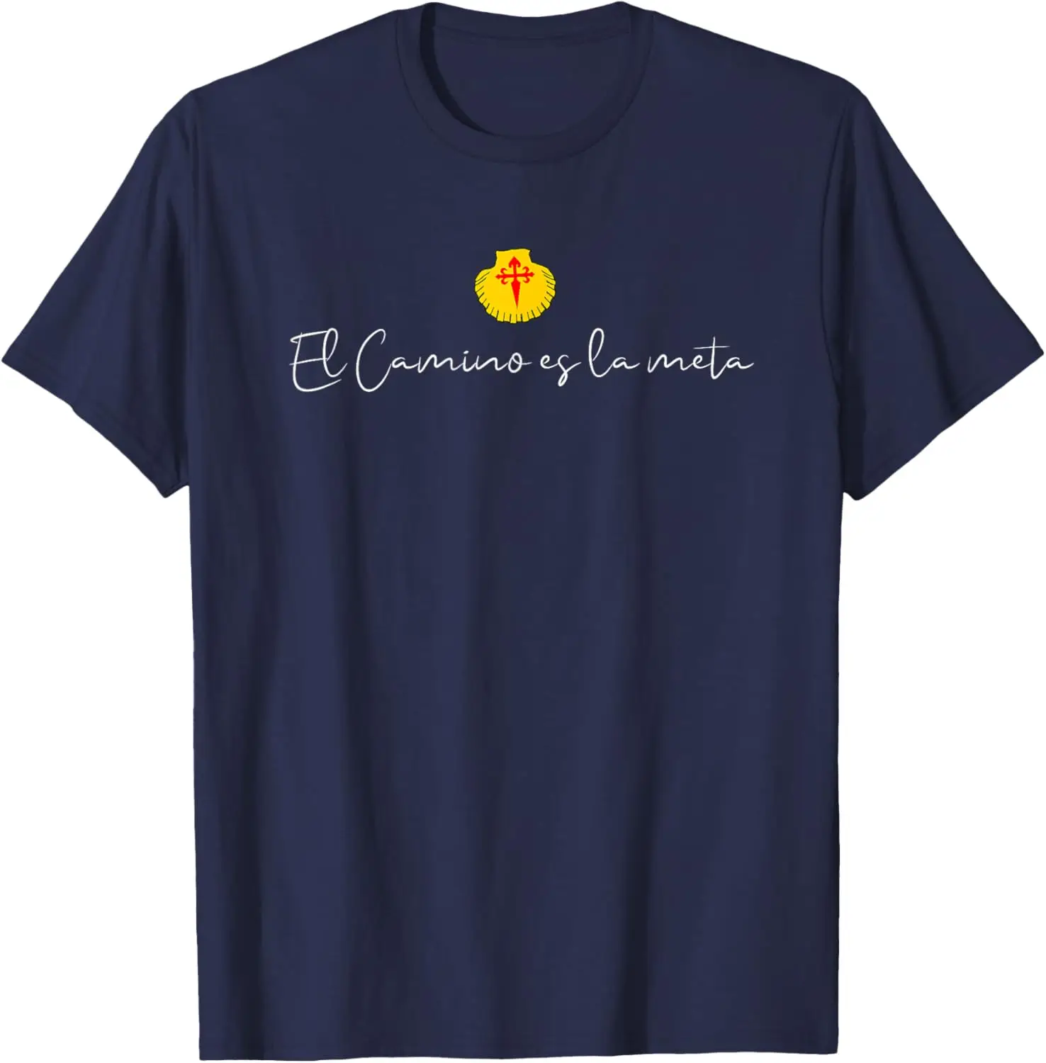 Фото Camino De Santiago Gift El Camino Es La Meta St James Way Футболка с коротким рукавом Повседневная футболка из 100% хлопка №2