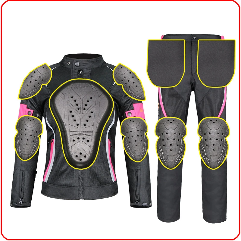 

Women Motorcycle Jackets Protective Gear Guards Lady Coat Riding Raincoat Moto Breathable Mesh Touring Motorbike Jacket