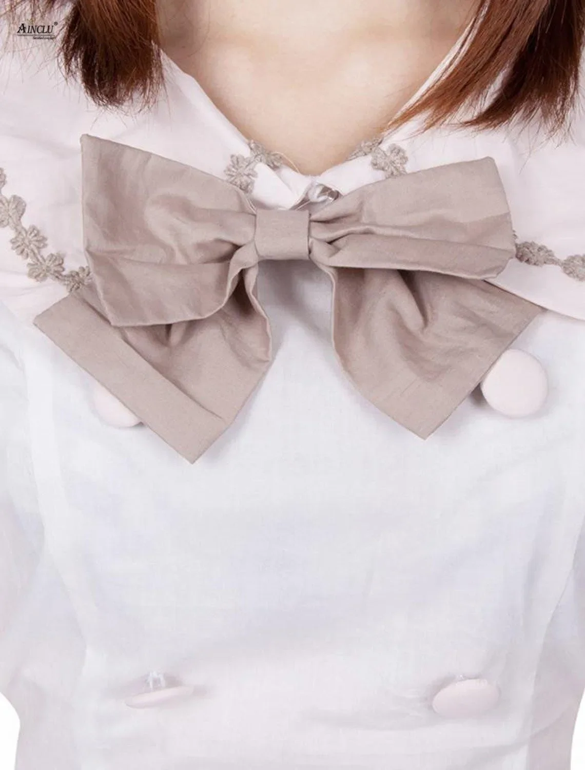 Платье средней длины Ainclu женское XS-XXL белое платье без рукавов с бантом