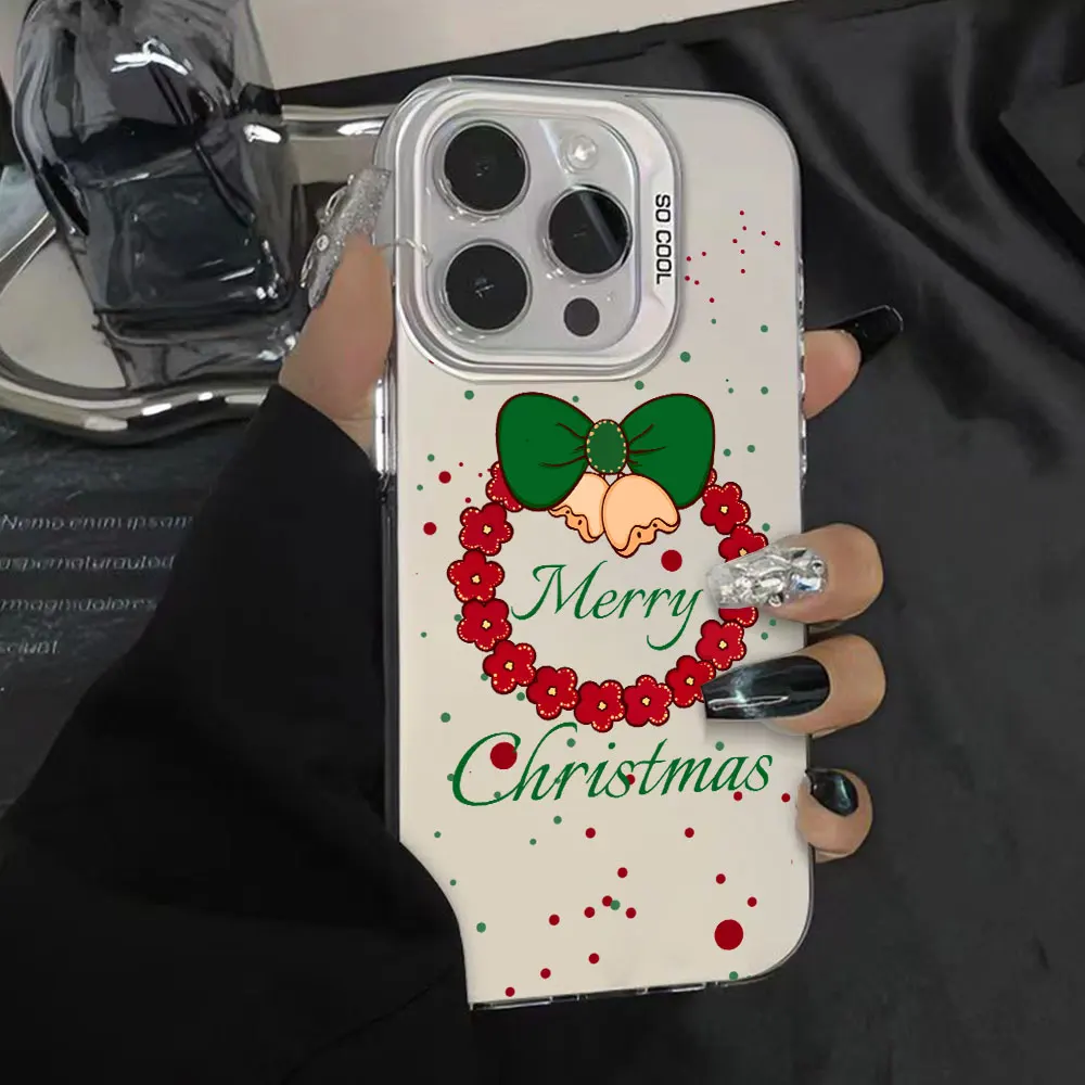 Рождественская елка венок серебряная задняя крышка для VIVO Y100 Y28 4G чехол Y36i Y35 Y35M Plus