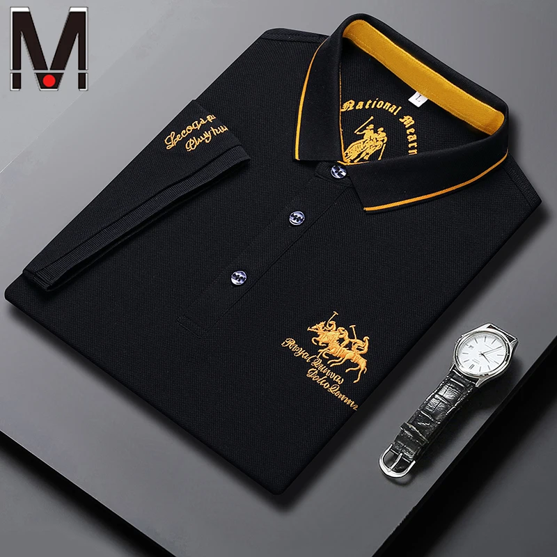 

Men's Short Sleeve Embroidered POLO Casual Short Sleeve Top Men's T-Shirt