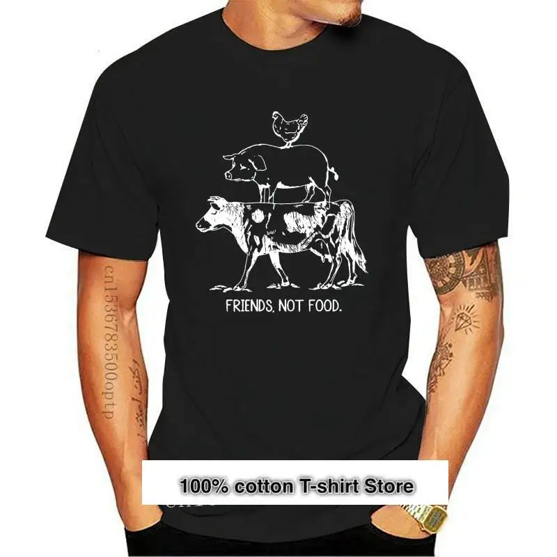 

Camiseta vegana de animales de granja para hombre, ropa para no comer, vaca, cerdo, pollo, Py, novedad