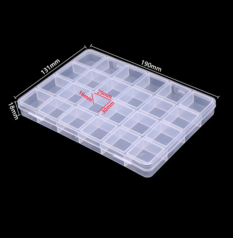 Пластиковый контейнер с 24 отделениями для хранения ювелирных изделий - купить по