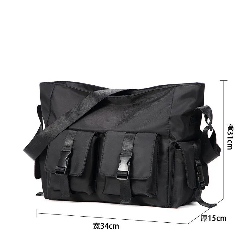 Oxford Men's Single Shoulder Bag Multi Functional Personality Messenger Bag Fashion Men's Crossbody Bag Travel Men's Briefcase