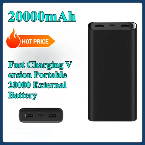 Для оригинального Xiaomi Power Bank 20000 мАч 50 Вт PLM07ZM USB Type C Версия для быстрой зарядки Портативный внешний аккумулятор Powerbank