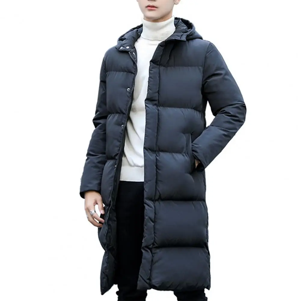 

Plus Size Men Jacket Parkas Hooded Coldproof Winter Thicken Cotton Padded Windbreaker Outwear Long Jacket