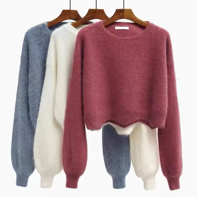 Женский вязаный свитер с длинными рукавами тонкие пуловеры элегантные женские