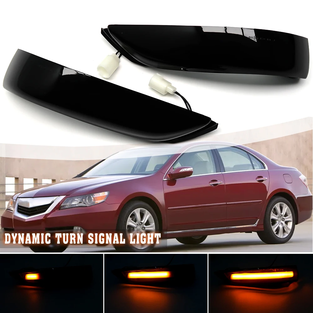 

2Pcs For Honda 8th Accord CP1/CP2/CP3 2008-2013 Acura RL (KB1/2) 2006-2009 LED Side Marker Lights Turn Signal Lamp