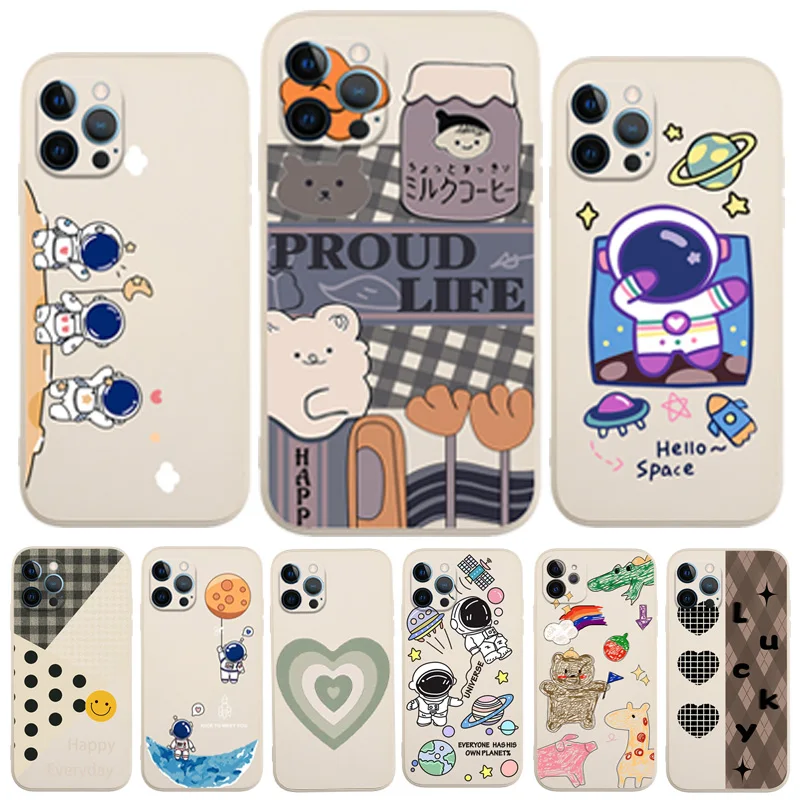 

Cute Bear Space Case For Samsung Galaxy A12 Case A 12 Soft Silicone Funda For Samsung A52 A52S 5G A32 A33 A53 A73 Back Cover