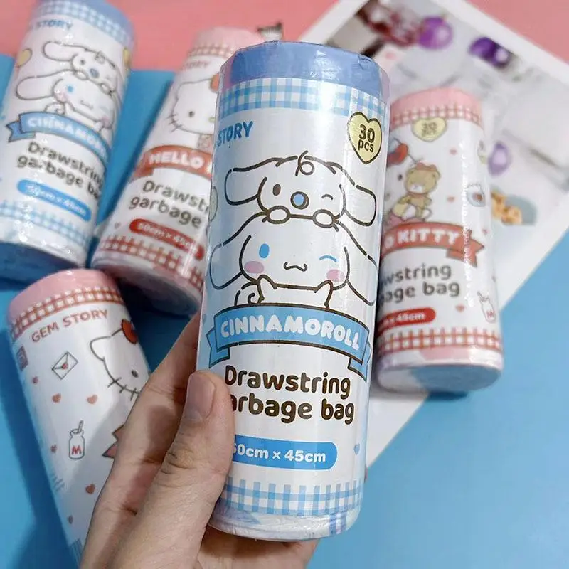 Kawaii Hello Kitty мешок для мусора на шнурке аниме милый пластиковый пакет с застежкой