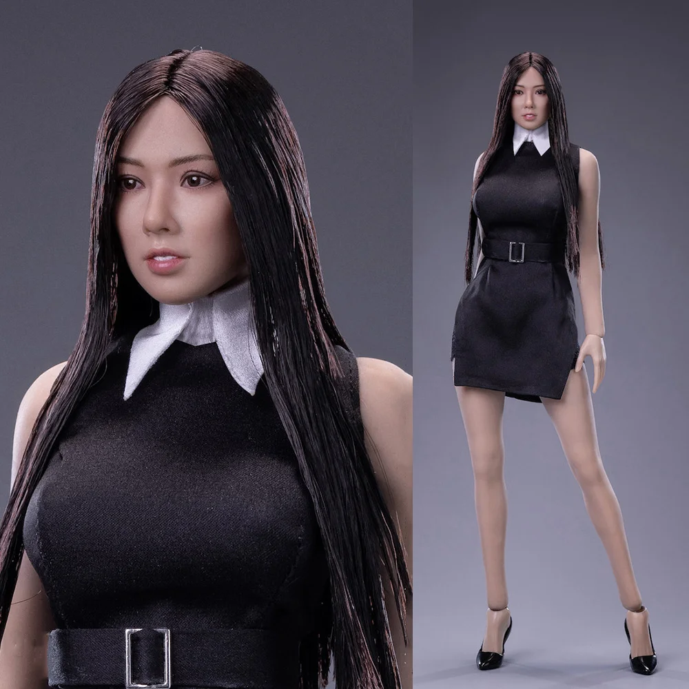 

3STOYS 3S009 1/6 OL Lady Dress Belt Set Head Carving with Long Hair transplantation Accessories Fit 12'' Action Figure Body