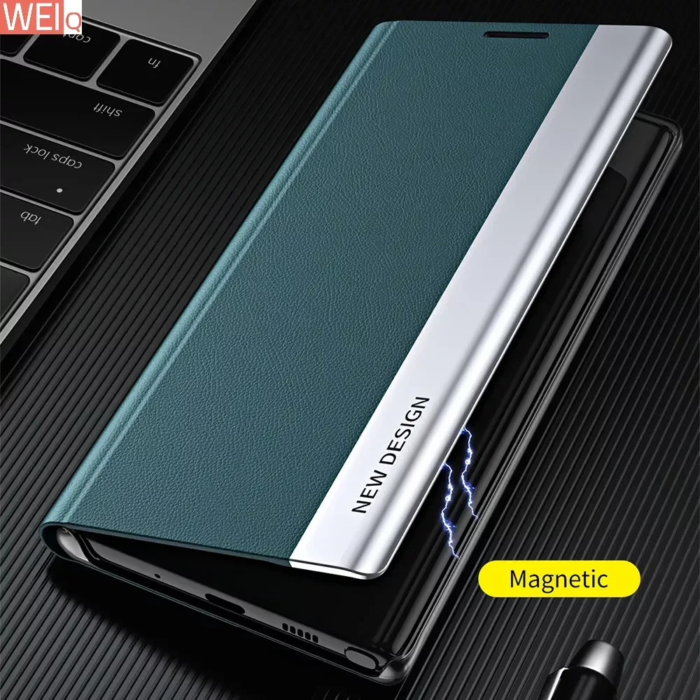 

Magnetic Leather Case For Samsung Galaxy S8 S9 S10 S20 S21 fe S22 S23 Plus Ultra Note 10 20 Lite 9 5G Flip Stand Book Cover Capa