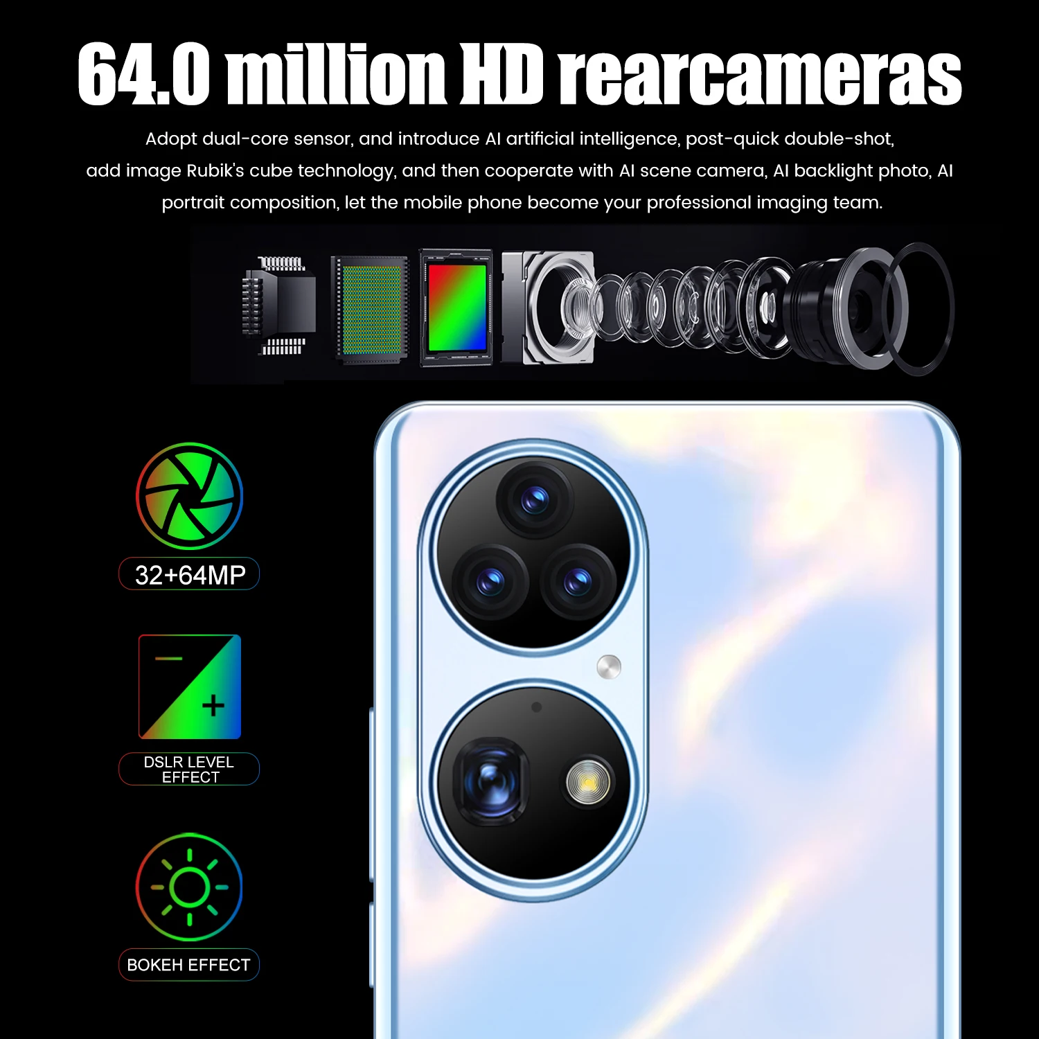 2022 new p50 pro 7 3inch smartphone 10 core 36mp64mp camera 16gb1tb 6800mah battery mobile phone gps android 12 global version free global shipping