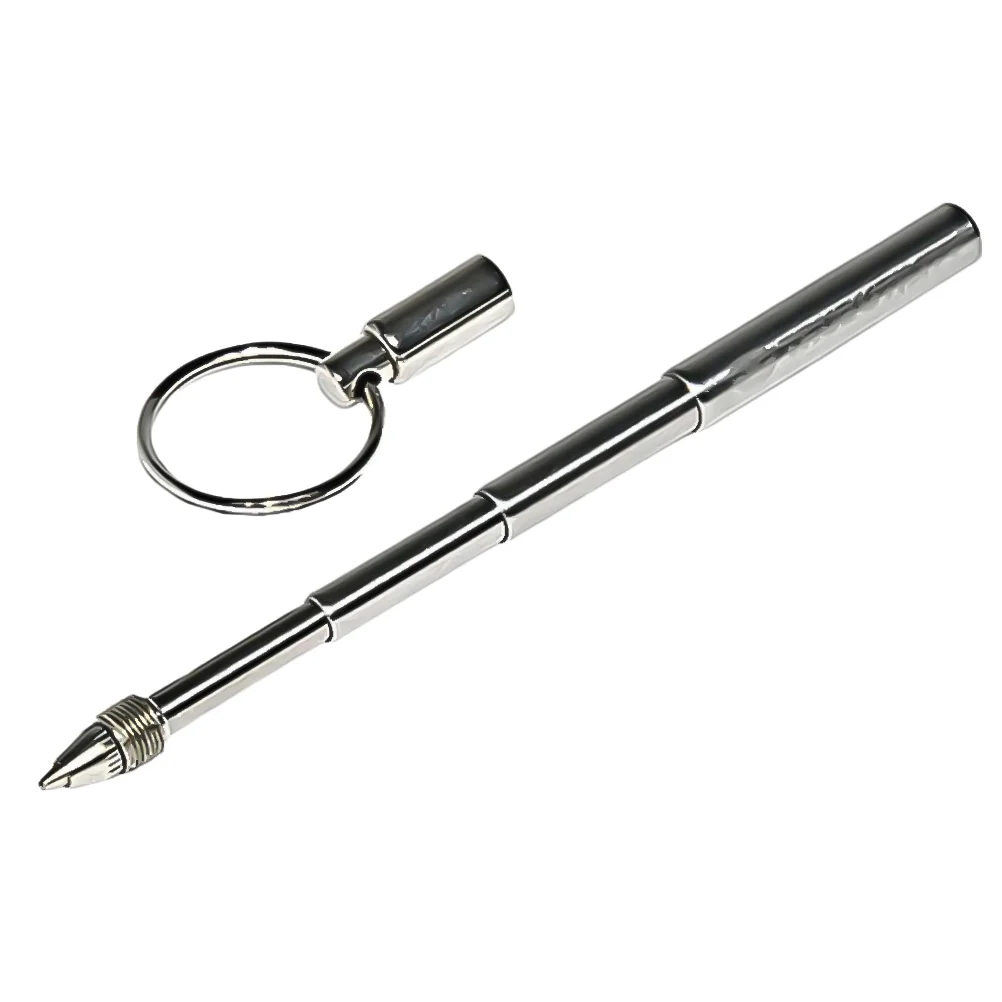 

Pen Pens Keychain Mini Ballpointkey Retractable Ring Writing Metal Telescopic Ink Office Rollerballpocket Schoolnovelty Cool