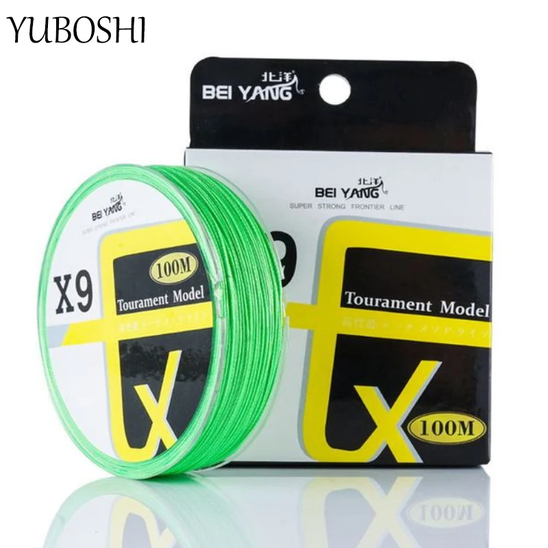 

YUBOSHI 100M Wear-resistant/Anti-bite Fishing Line 9-strand Woven PE Smooth Multifilament Japanese Sea Bass Line