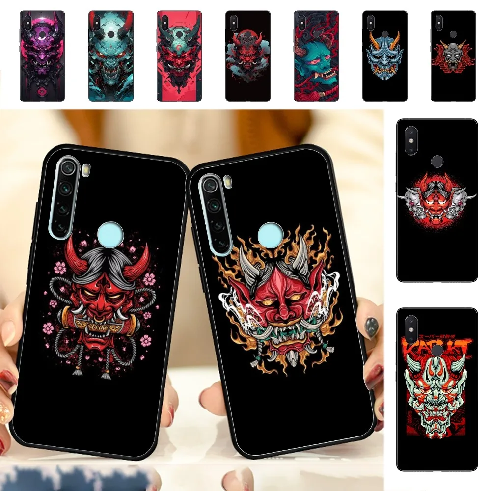 Japanese Oni Hannya Demon Mask Phone Case For Redmi Note 4 X 5 A 6 7 8 T 9 9S 10 11 11S 11Epro Poco M3 Pro