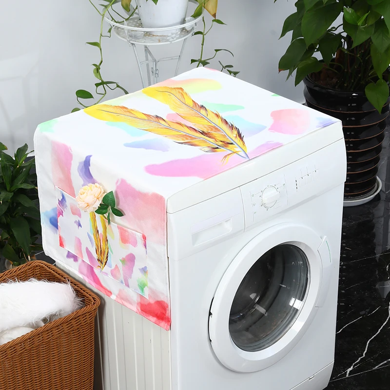 

Cute Cartoon Design Linen Dust Covers Refrigerator Covers Roller Washing Machine covers Microwave Oven Dust Covers