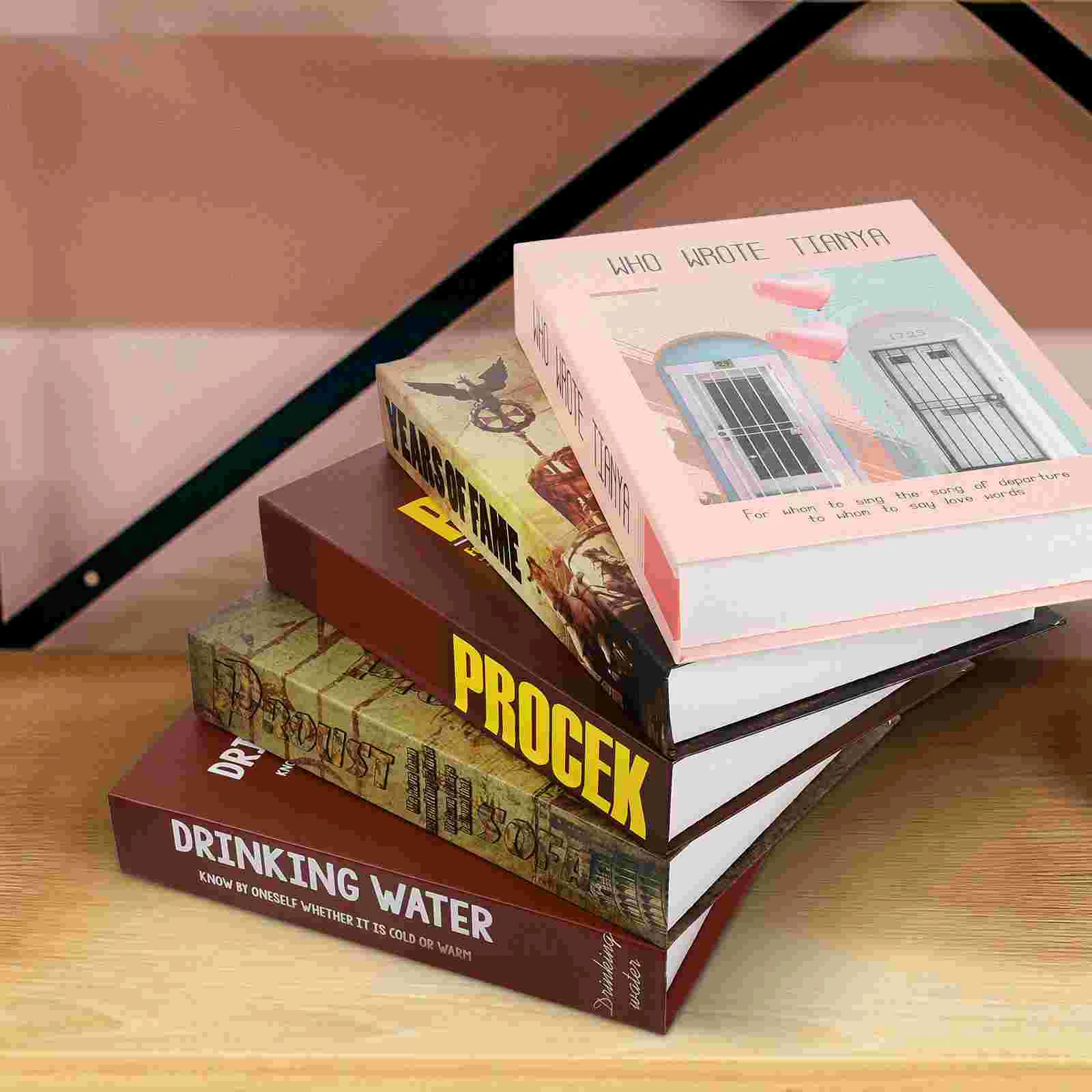 

Декоративные коробки для книг с рисунком карты мира, невидимая коробка, набор книг, креативные реквизиты для фотосъемки, украшения, 2 шт., стиль 1, случайный выбор