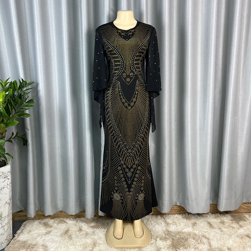 

Plus Size African Party Dresses for Women 2023 New Muslim Fashion Abayas Dashiki Robe Kaftan Long Maxi Dress Africa Clothing