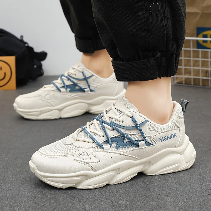 

Мужские сетчатые кроссовки на шнуровке, черные повседневные дышащие кроссовки на плоской подошве, с вулканизированной подошвой, спортивная обувь для улицы, весна-осень 2023