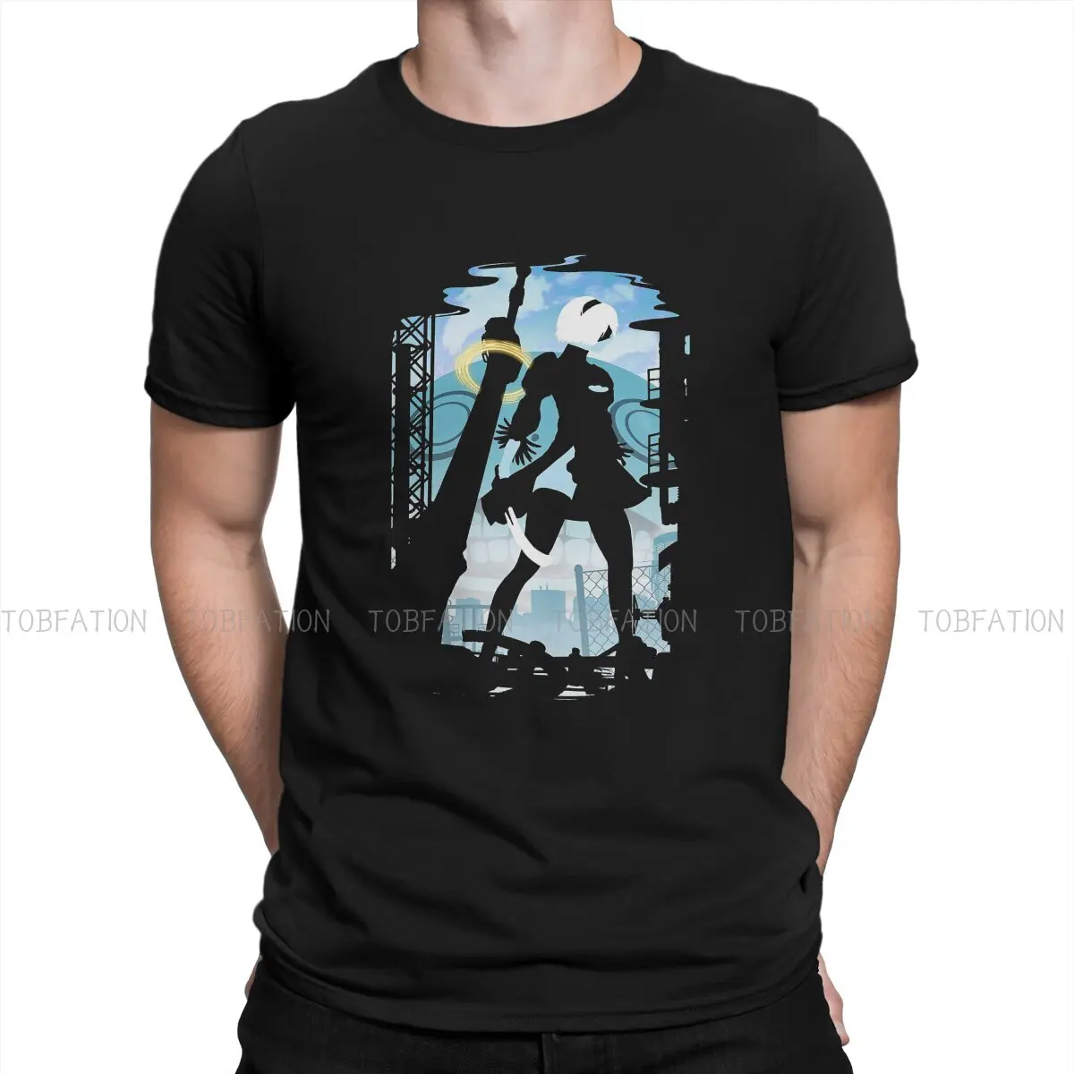 

Yorha Essential TShirt For Male NieR Automata Game Clothing Fashion T Shirt Comfortable Printed Fluffy