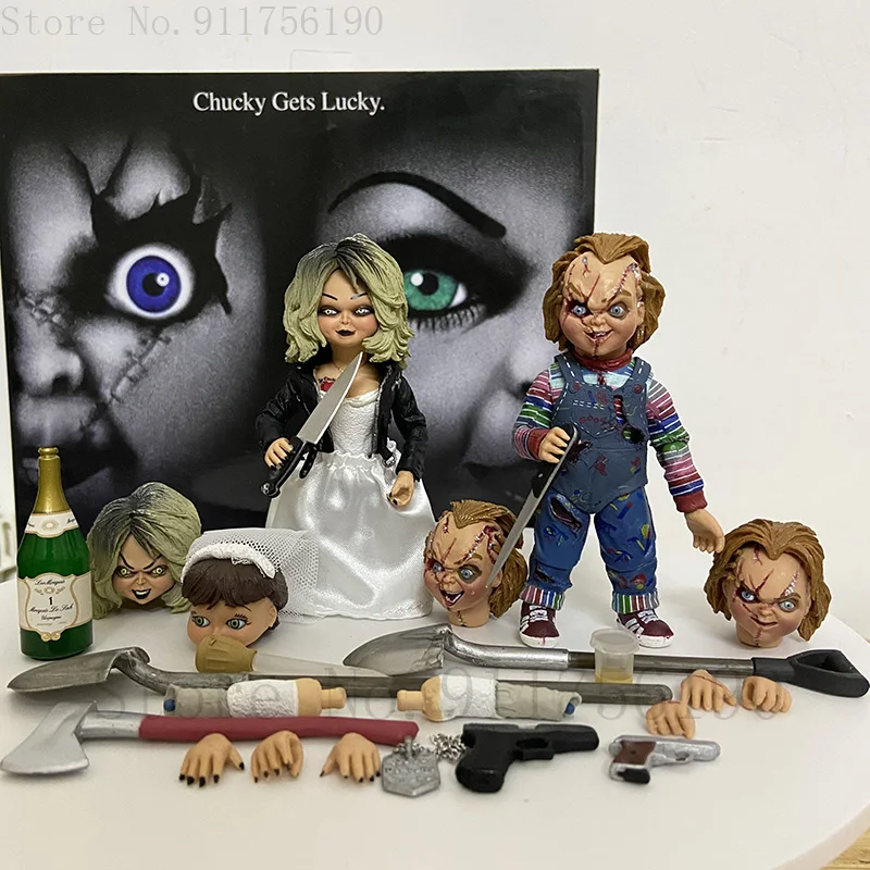 NECA Bride of Чаки Ultimate и Тиффани ПВХ экшн-фигурка Коллекционная модель игрушка -