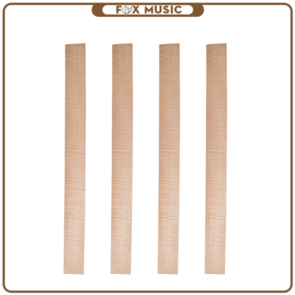 Violin Rib 4pcs Tiger Stripe Maple Handcrafted Ribs DIY Making Tool Parts | Спорт и развлечения