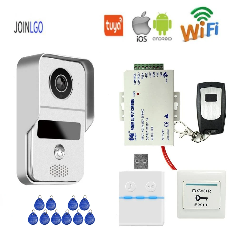 1080P Tuya Wireless Wifi RJ45 LAN 720P IP Doorbell Door Camera Video Intercom Android IOS Phone Tablet Remote Unlock