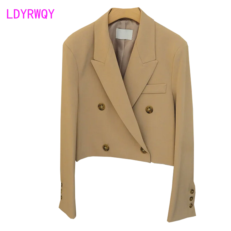 2023  Casual British Style Small Suit Coat Women's Short Korean Version Suit Top Blazers