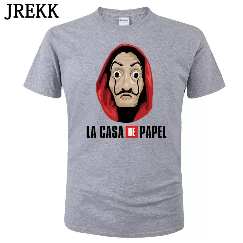 

NEW IN Casa De Papel Money Heist Funny T Shirt Men Women Cotton Short Sleeve House of Paper Printed Tshirt Streetwear Tops Tee C