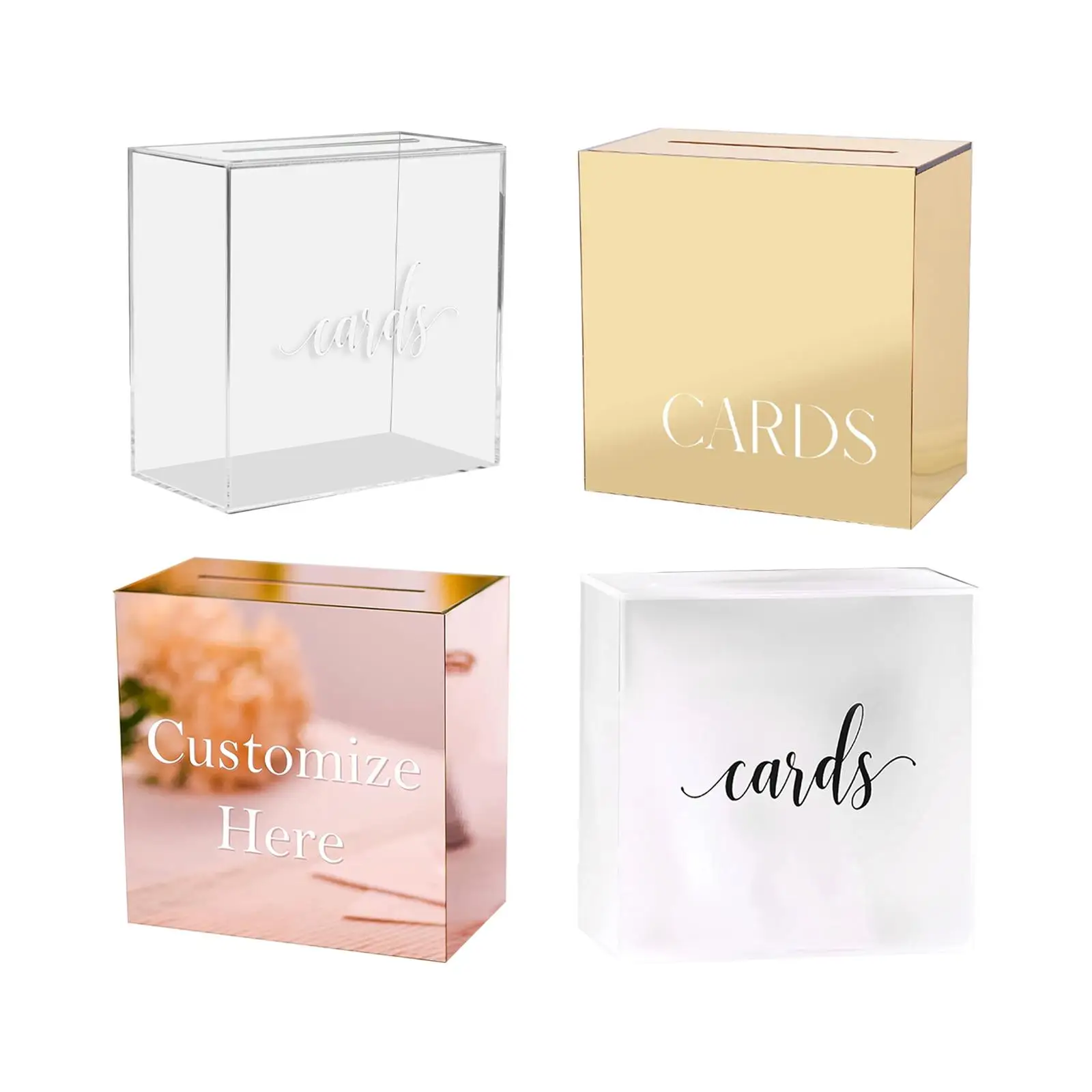 Diy Large Envelope Gift Card Box Acrylic Wedding Money Box For Anniversary Shower Birthday Decorations