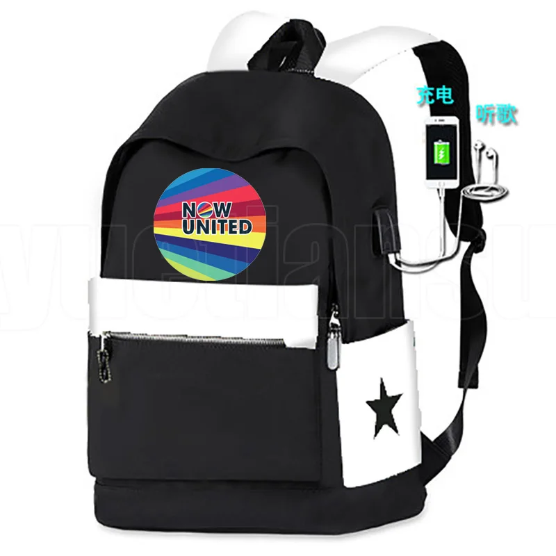 

Mochila De Escola Do Now United Backpack Hip Hop Back Pack USB Charging Now United-Better Album NU Team Bookbag Schoolbag