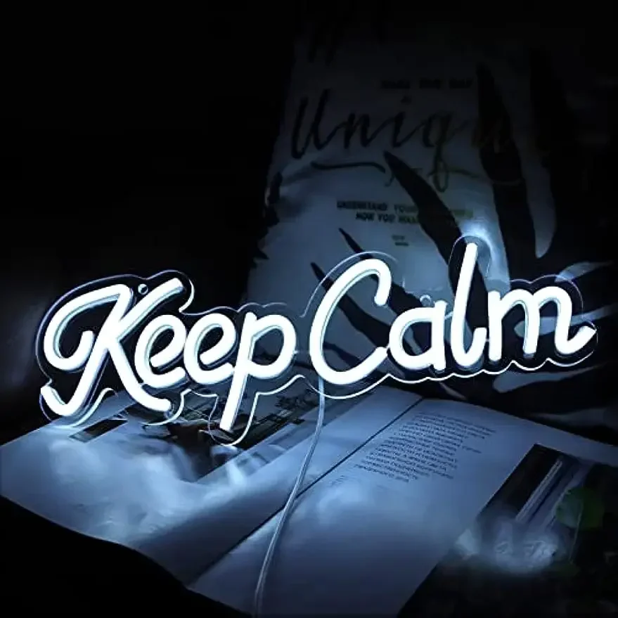 Неоновые вывески Keep Calm для спальни светящиеся украшения идеально подходят баров