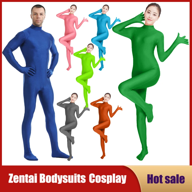 New Kid Adult Lycra Zentai Suit Custome Unisex Skin Tight Jumpsuit One Piece Turtleneck Bodysuit Dancewear For Women And Men