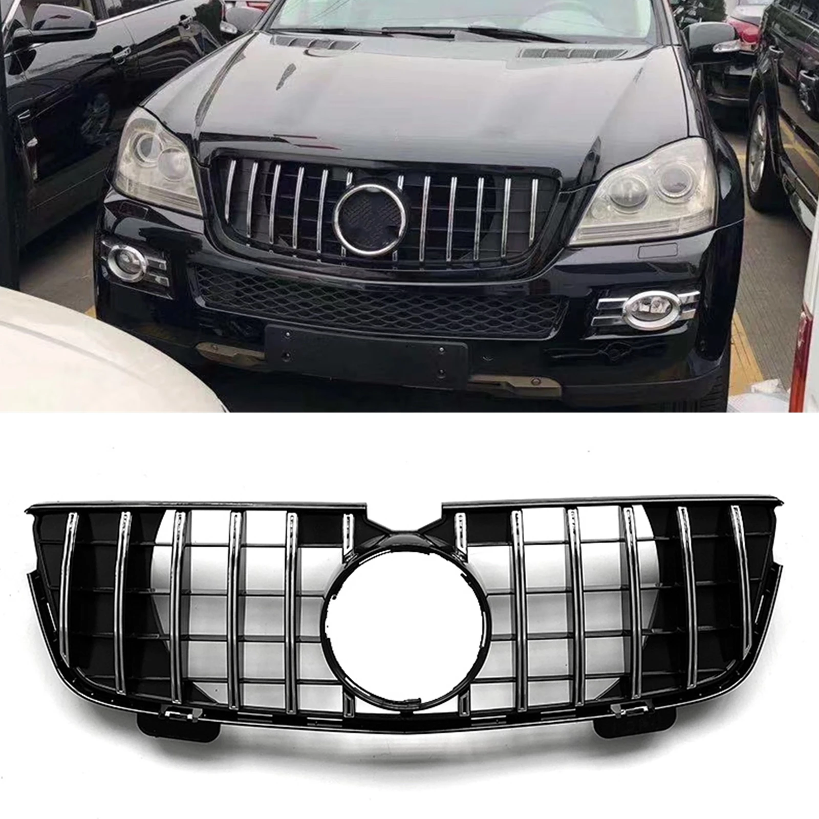 

Front Grille Grill Upper Replacement Bumper Hood Mesh For Mercedes Benz GL Class X164 GL320 2007-2012 GT GL320 GL450 GL350