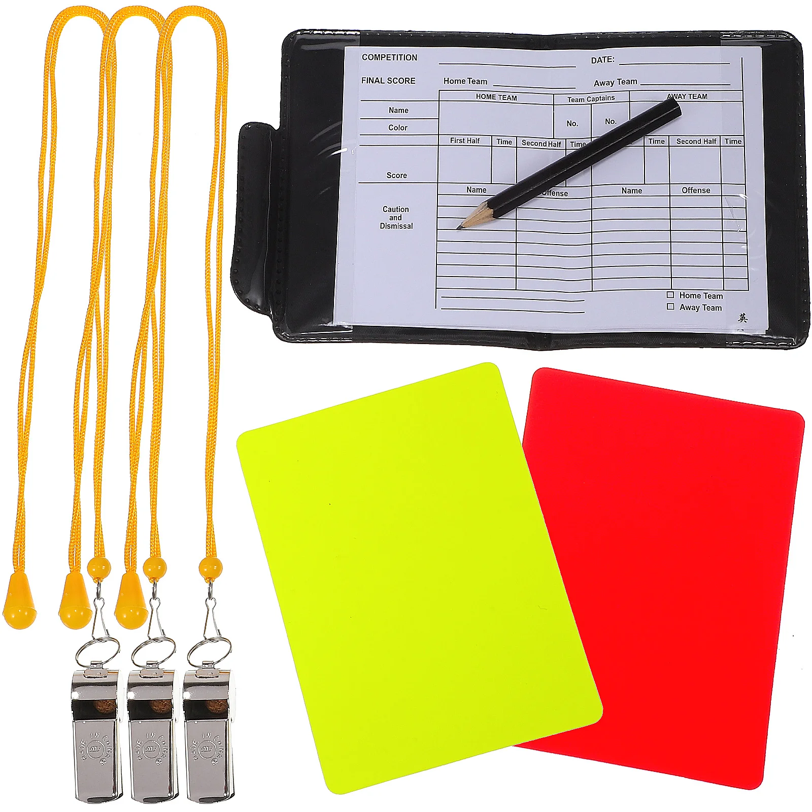 

1 Set Referee Kit Standard Referee Card Referee Score Sheet Portable Referee Card Book for Matches