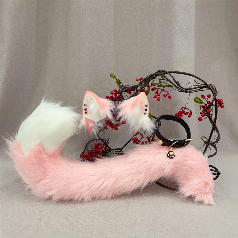 MMGG ручной работы Хэллоуин Ailurus Fulgens три Felinae розовые кошачьи уши обруч для волос