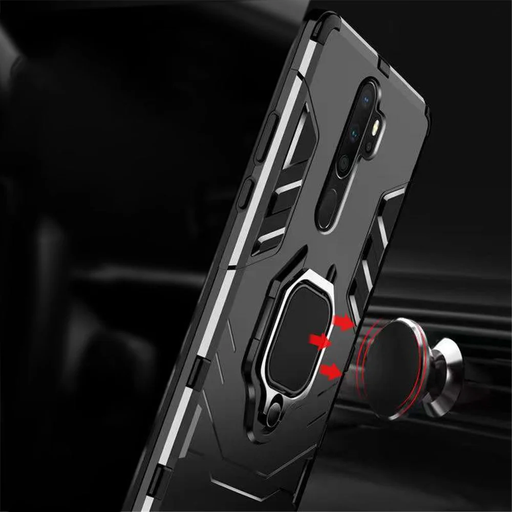 

OPPO A9 2020 Shockproof Armor Case For OPPO A9 2020 A11X Stand Holder Car Ring Silicone Phone Cover for OPPO A5 2020 A9 2020