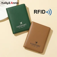 new anti theft brush passport wallet women small purse short leather brand card holders wallets ladies mini coin purse female