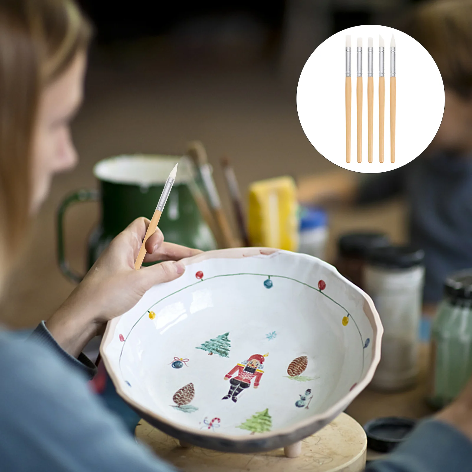 Керамическая силиконовая ручка удобные глиняные инструменты полимерные