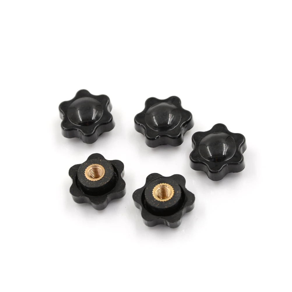 

Top Quality 5Pcs M6 Female Thread Star Shaped Head Clamping Nuts Knob For Industry Equipment