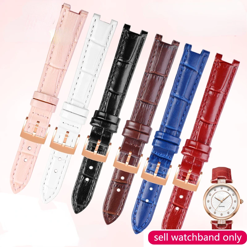 

Genuine Leather Watch Strap for Heartstrings L588 586 Women's Watch Band Notch Accessories14mm