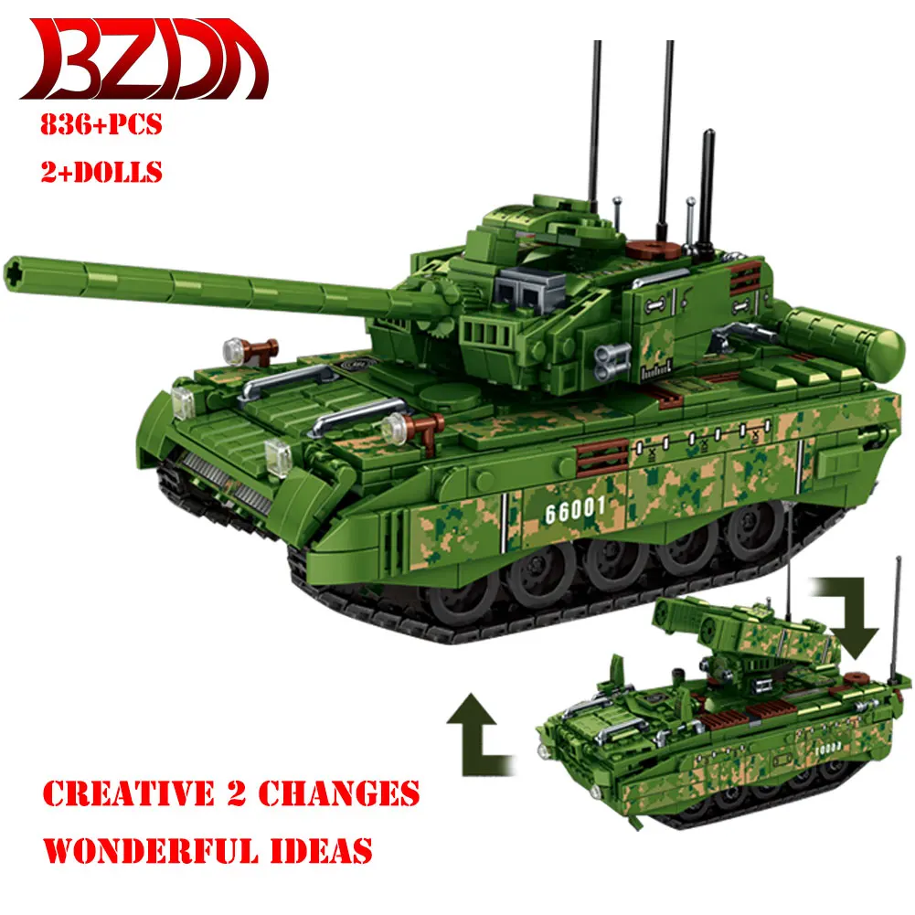 

Военный танк BZDA Второй мировой войны Panzer модель M1A2 T-14 Leopard M1A2 основной боевой танк строительные блоки Обучающие игрушки для детей